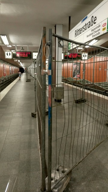 Umbau Ritterstraße - Bahnsteig