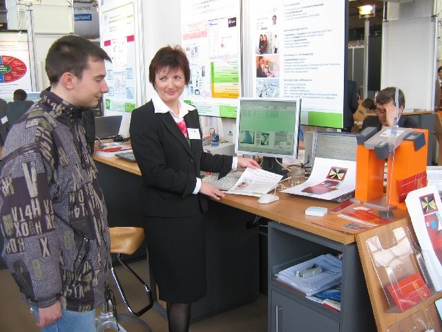 Frau Nihues vor Ort