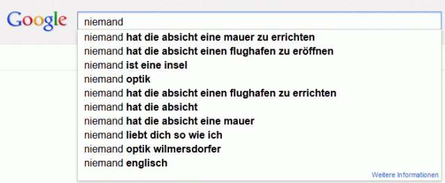 Niemand (Bei Google)