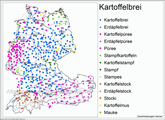 Atlas zur deutschen Alltagssprache - Kartoffelbrei