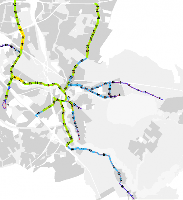 Auslastungsanalyse der Straßenbahn in Berlin 2007