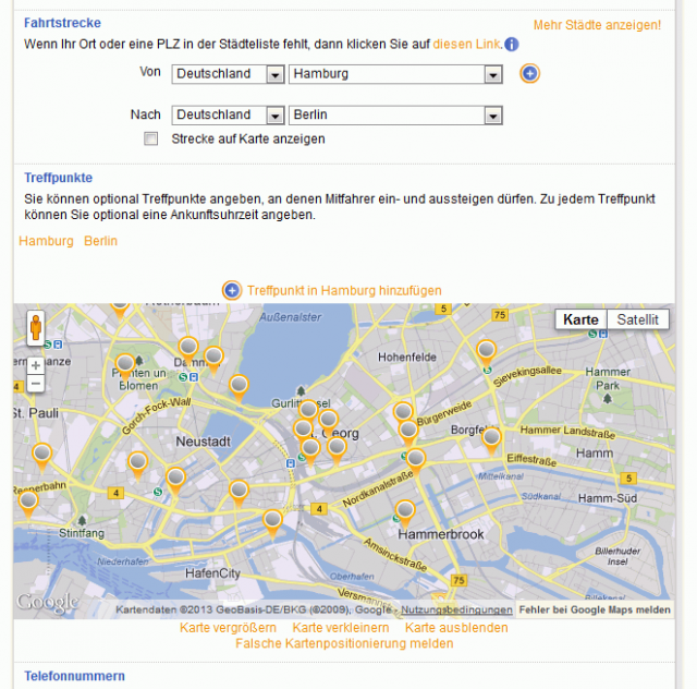 drive2day - Standortwahl