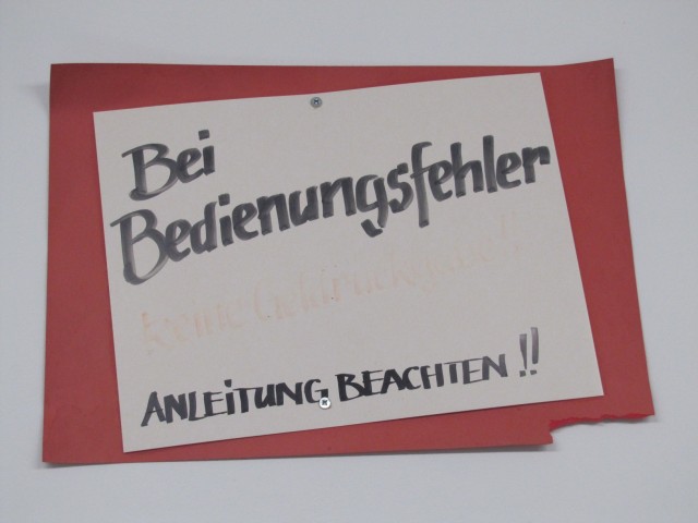 Bedienfehler