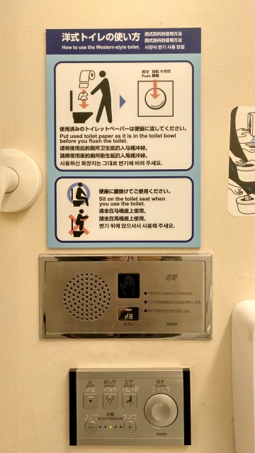 Japanische Toiletten - Hinweisschilder