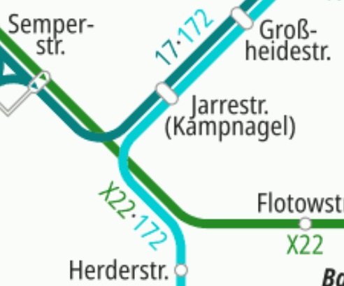 Linienkreuzung 172/X22