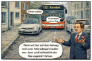 KI-Bild zur Busbehinderung - SPD-Style