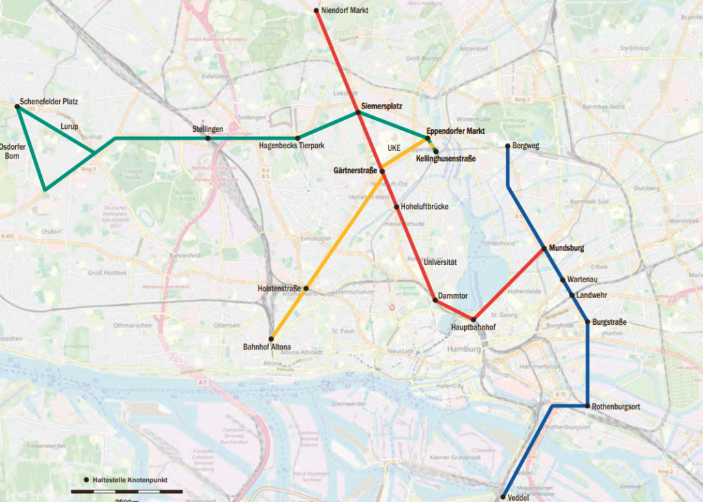 Ideen eines Straßenbahnnetzes der Linken 2026
