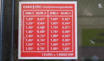 Alte Euro-Umrechnungstabellen - Bild 1