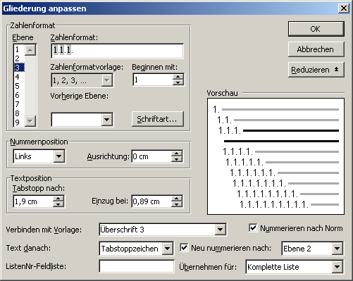 Dokumente gliedern mit MS Word - Bild 1